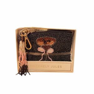 Sincerely Jules Beaded Espresso Martini Keychain Pouch